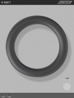 Кольцо резиновое круглого сечения C1,55 d1 7,5 EMMETEC O-02617