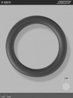 Кільце гумове круглого перерізу C1,55 d1 8 EMMETEC O-02618