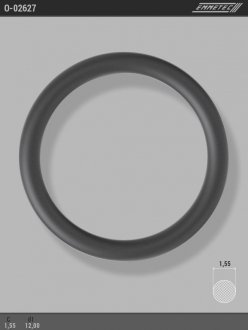 Кільце гумове круглого перерізу C1,55 d1 12 EMMETEC O-02627 (фото 1)