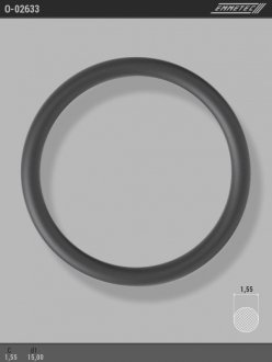Кольцо резиновое круглого сечения C1,55 d1 15 EMMETEC O-02633