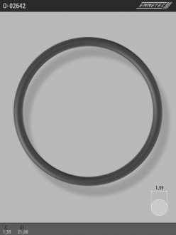 Кольцо резиновое круглого сечения C1,55 d1 21 EMMETEC O-02642 (фото 1)