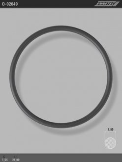 Кольцо резиновое круглого сечения C1,55 d1 26 EMMETEC O-02649 (фото 1)