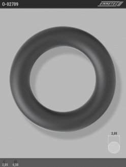 Кольцо резиновое круглого сечения C2,05 d1 6,5 EMMETEC O-02709