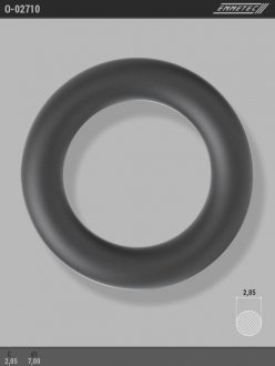 Кільце гумове круглого перерізу C2,05 d1 7 EMMETEC O-02710