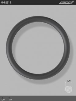 Кольцо резиновое круглого сечения C2,05 d1 17 EMMETEC O-02715