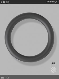 Кольцо резиновое круглого сечения C2,05 d1 12 EMMETEC O-02728