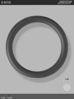 Кольцо резиновое круглого сечения C2,05 d1 14 EMMETEC O-02735 (фото 1)