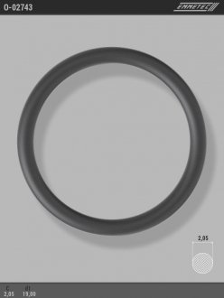 Кольцо резиновое круглого сечения C2,05 d1 19 EMMETEC O-02743