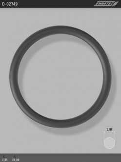 Кольцо резиновое круглого сечения C2,05 d1 20 EMMETEC O-02749
