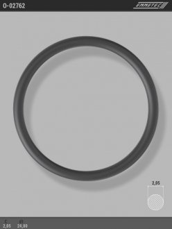 Кольцо резиновое круглого сечения C2,05 d1 24 EMMETEC O-02762 (фото 1)