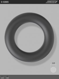 Кільце гумове круглого перерізу C2,45 d1 7 EMMETEC O-02805