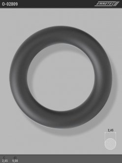 Кільце гумове круглого перерізу C2,45 d1 9 EMMETEC O-02809