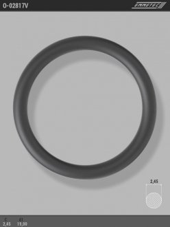Кільце гумове круглого перерізу C2,45 d1 19 EMMETEC O-02817V (фото 1)