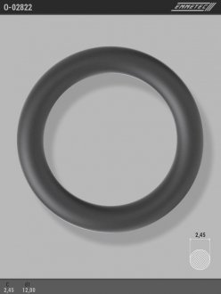 Кільце гумове круглого перерізу C2,45 d1 12 EMMETEC O-02822 (фото 1)