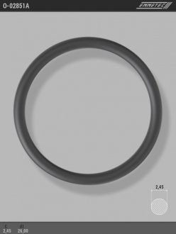 Кольцо резиновое круглого сечения C2,45 d1 26 EMMETEC O-02851A