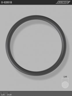 Кільце гумове круглого перерізу C2,45 d1 27 EMMETEC O-02851B