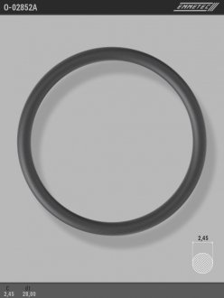 Кільце гумове круглого перерізу C2,45 d1 28 EMMETEC O-02852A