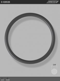 Кольцо резиновое круглого сечения C2,45 d1 29 EMMETEC O-02852B