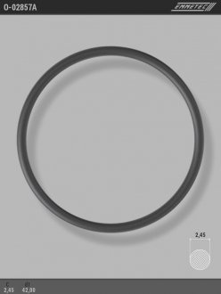 Кольцо резиновое круглого сечения C2,45 d1 42 EMMETEC O-02857A