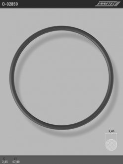 Кільце гумове круглого перерізу C2,45 d1 47 EMMETEC O-02859 (фото 1)