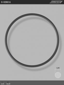 Кольцо резиновое круглого сечения C2,45 d1 56 EMMETEC O-02861A