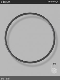 Кільце гумове круглого перерізу C2,45 d1 59 EMMETEC O-02862A (фото 1)