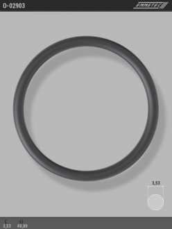 Кольцо резиновое круглого сечения C3,53 d1 40 EMMETEC O-02903