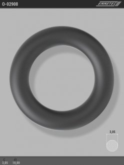 Кільце гумове круглого перерізу C3,05 d1 10 EMMETEC O-02908 (фото 1)