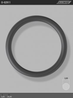 Кольцо резиновое круглого сечения C3,05 d1 25 EMMETEC O-02911