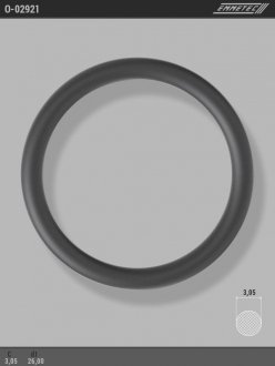 Кольцо резиновое круглого сечения C3,05 d1 26 EMMETEC O-02921