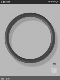 Кольцо резиновое круглого сечения C3,05 d1 29 EMMETEC O-02922A