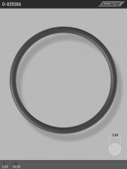 Кільце гумове круглого перерізу C3,05 d1 43 EMMETEC O-02928A (фото 1)