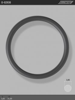 Кольцо резиновое круглого сечения C3,05 d1 31 EMMETEC O-02930