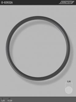 Кільце гумове круглого перерізу C3,05 d1 47 EMMETEC O-02932A