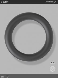 Кільце гумове круглого перерізу C4,1 d1 18 EMMETEC O-03009