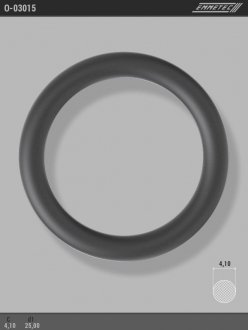 Кольцо резиновое круглого сечения C4,1 d1 25 EMMETEC O-03015