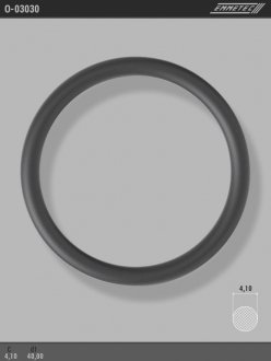 Кільце гумове круглого перерізу C4,1 d1 40 EMMETEC O-03030