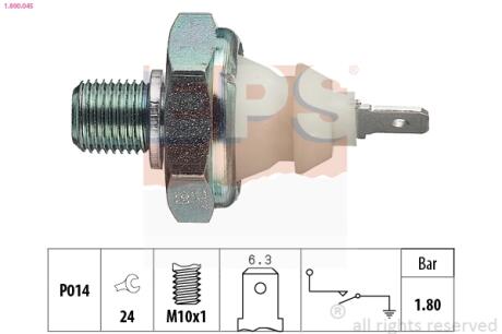 Датчик давления масла Audi/VW 1,8 bar EPS 1.800.045