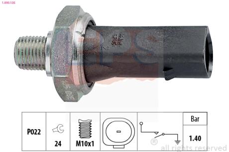 Датчик давления масла (1.2 bar) Ford Galaxy 2.8 95-, VW 1.6-4.2 06A 919 081A/D/E EPS 1.800.135
