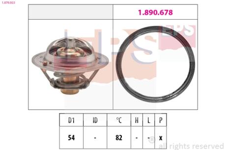 RENAULT Термостат DUSTER (HM_) 1.6 SCe 115 (HMM1) 19- EPS 1.879.923