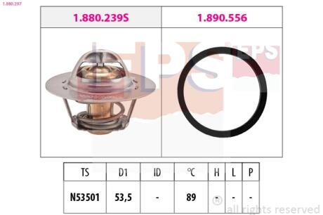 Термостат Renault 1.7/1.8/1.9D EPS 1.880.297