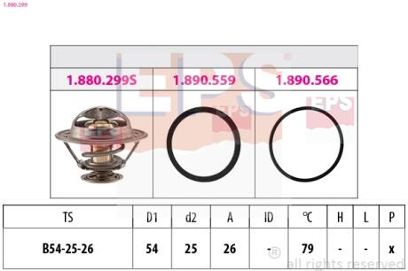 RENAULT Термостат (Made in Italy!) Master I,II 2.4D/2.8D,Trafic 2.5D 79 EPS 1.880.299