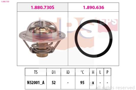 Термостат Nissan Juke/Tiida/Qashqai/X-Trail/Renault Fluence/Koleos/Laguna III/Megane III 1.6/1.8/2.0 2003- EPS 1.880.730