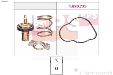 Термостат 87°C Nissan/Renault 1.5dCi 02.09- EPS 1.880.930