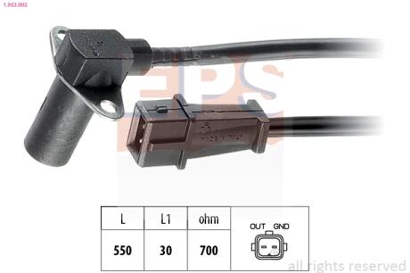FIAT Датчик оборотов двигателя TIPO 2.0 90- EPS 1.953.002