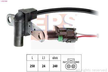 VOLVO Датчик оборотов двигателя 460 88- EPS 1.953.008