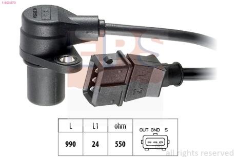 Датчик оборотів к/вала Opel Astra/Vectra/Omega C20NE 1,8-2,0 EPS 1.953.073
