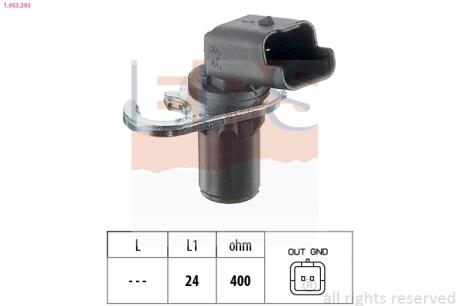 Датчик коленвала Peugeot 206/307 2.0 HDi 00- EPS 1.953.293
