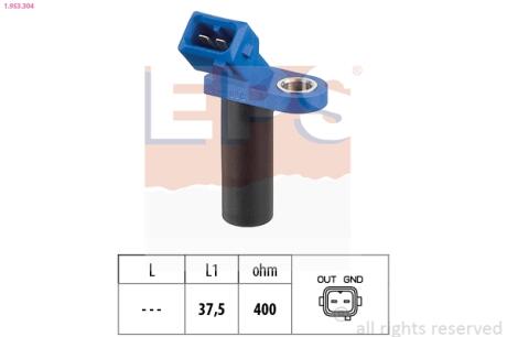 Датчик положения к/вала Ford Focus, Mazda 2, Volvo S40, 1,0-2,0, 95- EPS 1.953.304