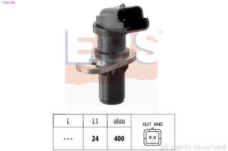 Датчик положения к/вала Citroen Xsara, 1,6-2,0HDi, 99- EPS 1.953.305